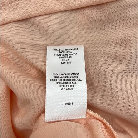 MAISON TARA Dress Size 12 Pink Floral Chiffon Square Neck Midi Maxi Cottage - Picture 6 of 9